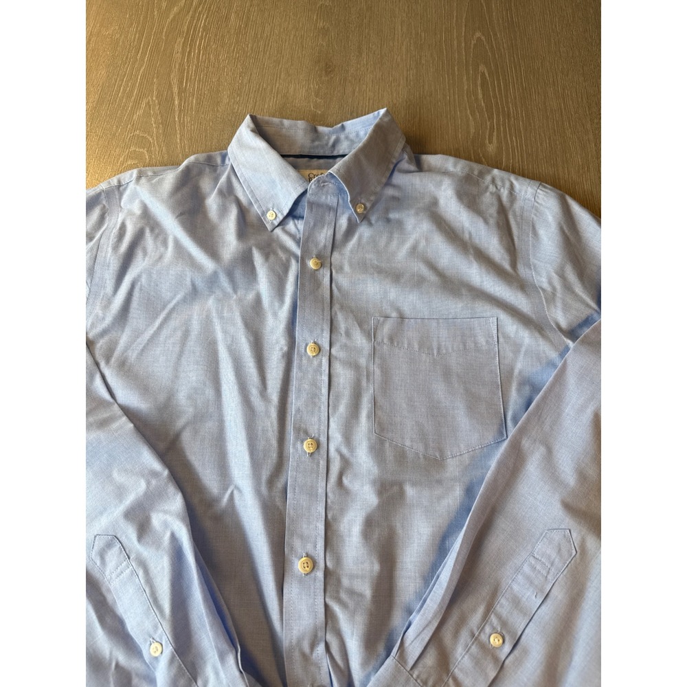 Croft & Barrow Mens Easy Care Button Down Shirt Light Blue Long Sleeve Size M
